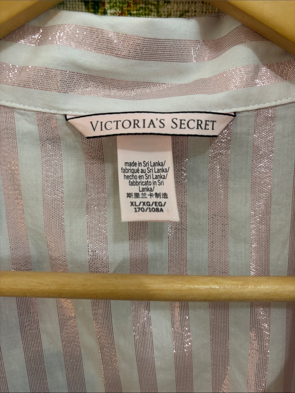 XL Victorias Secret Pajamas Set New with Tags Iconic Pink and White Stripes - Picture 3 of 12